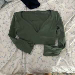 lululemon athletica Olive Green Crop Top
